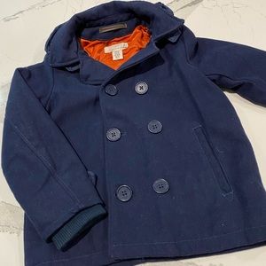 💙 Wool Blend Boys 9/10 Double Breasted Jacket